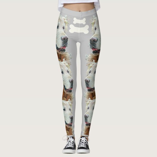 Super Fun Painted Golden Retriever Leggings (Voorkant)