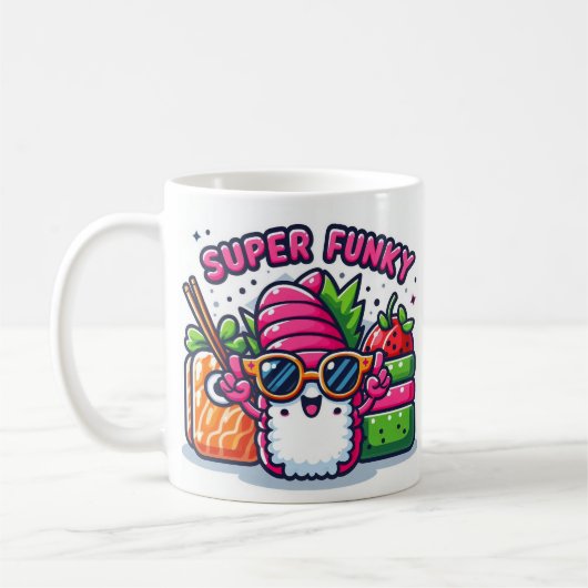 super funky sushi koffie Mok (Links)