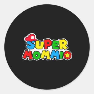 Super Gamer Mommio Vrouwendag voor Moeders van Man Ronde Sticker