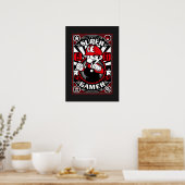 Super Gamer Retro Gaming Poster (Keuken)