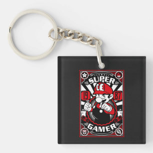 Super Gamer Retro Gaming Sleutelhanger