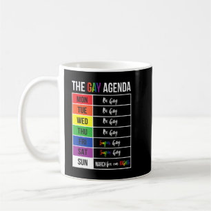 Super Gay Agenda Pride Flag Lgbtq Inspirerend Lg Koffiemok