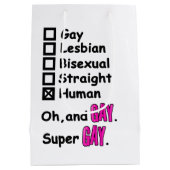 Super Gay Medium Cadeauzakje (Achterkant)