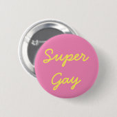 Super Gay Pride Button (Voorkant /achterkant)