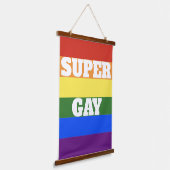 Super Gay Pride Vlag Muur Hangen Hangend Wandkleed (Gebogen)