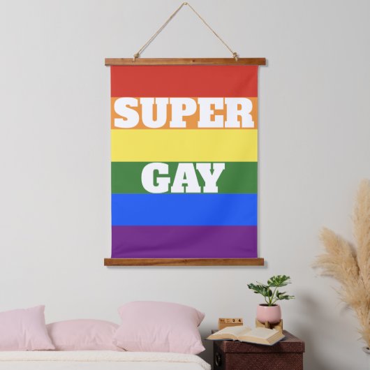 Super Gay Pride Vlag Muur Hangen Hangend Wandkleed (Slaapkamer)