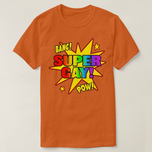 Super Gay Super Power Funny LGB Gay Pride Gift T-shirt (Design voorkant)