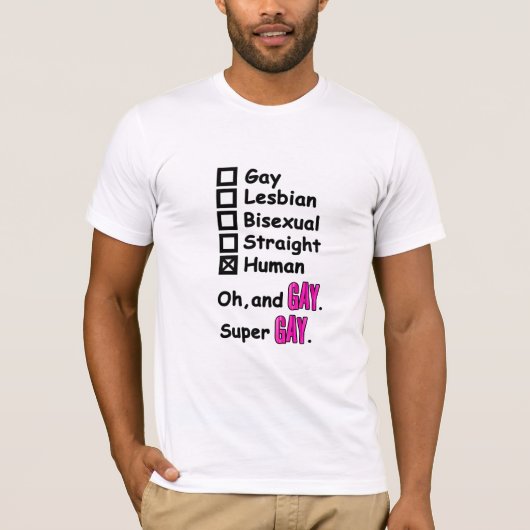 Super Gay T-shirt (Voorkant)
