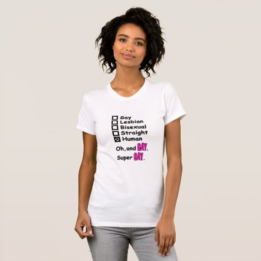 Super Gay T-shirt (Voorkant volledig)