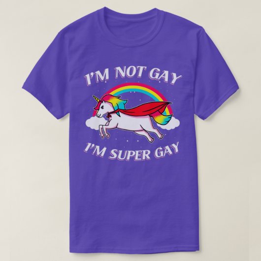 super gay unicorn cadeau t-shirt (Design voorkant)