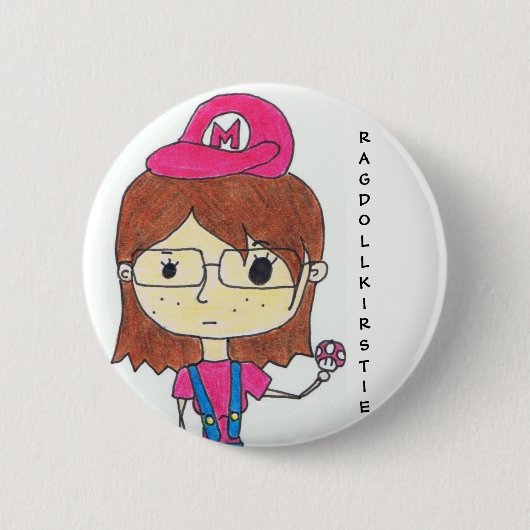 Super Geek Girl Ronde Button 5,7 Cm (Voorkant)