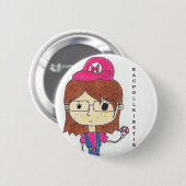 Super Geek Girl Ronde Button 5,7 Cm (Voorkant /achterkant)