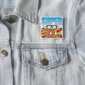 Super Geek v4 Vierkante Button 5,1 Cm (In situ)