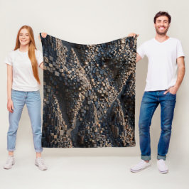 Super Geëxtrudeerde Micro Kubus 3D Mozaïek Fleece Deken
