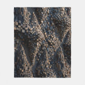 Super Geëxtrudeerde Micro Kubus 3D Mozaïek Fleece Deken (Voorkant)