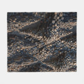 Super Geëxtrudeerde Micro Kubus 3D Mozaïek Fleece Deken (Voorkant (Horizontaal))