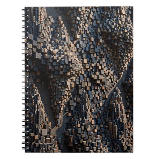 Super Geëxtrudeerde Micro Kubus 3D Mozaïek Notitieboek (Voorkant)