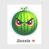 Super gekke watermeloen fruit sticker (Vel)