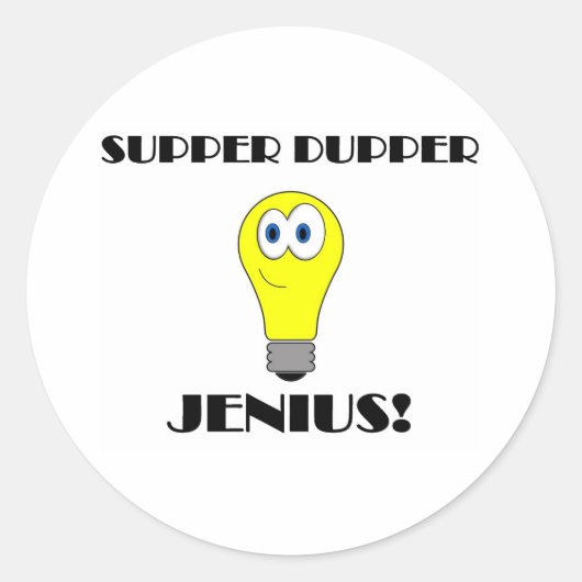 Super Geniaal? Ronde Sticker (Voorkant)