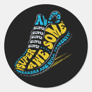 Super Geweldige warp-ontwerp Ronde Sticker