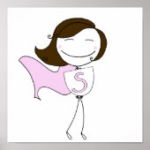 Super Girl Brunette Poster (Voorkant)