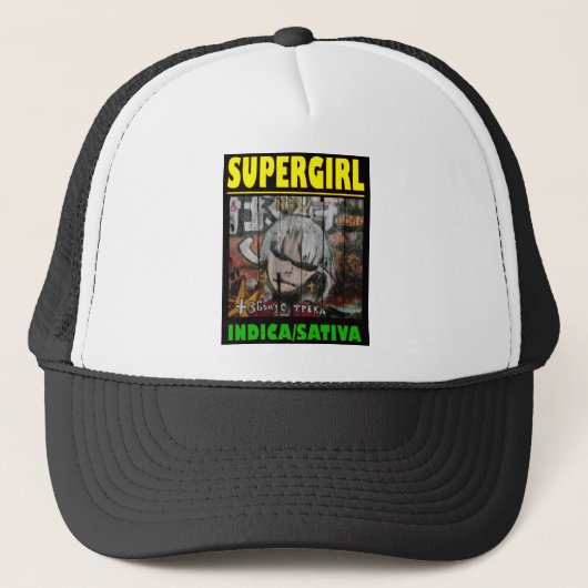 SUPER GIRL INDICA SATIVA TRUCKER PET (Voorkant)