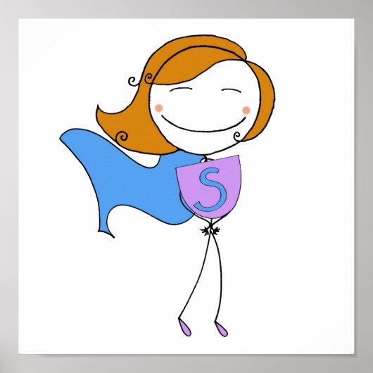 Super Girl Redhead Poster (Voorkant)