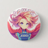 Super Girl Ronde Button 5,7 Cm (Voorkant)