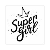 Super Girl Rubber Stamp Rubberstempel (Afrduk)