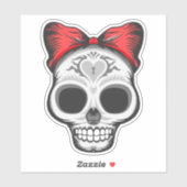 Super Girly Sugar Skull Sticker (Vel)
