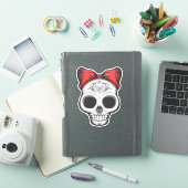 Super Girly Sugar Skull Sticker (iPad Cover)