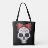 Super Girly suiker schedel illustratie Tote Bag (Achterkant)