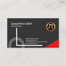 Super Glaring Red Triangle Wiskunde Icon Mathemati Visitekaartje