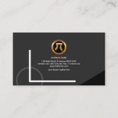 Super Glaring Red Triangle Wiskunde Icon Mathemati Visitekaartje (Achterkant)