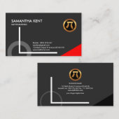 Super Glaring Red Triangle Wiskunde Icon Mathemati Visitekaartje (Voorkant / Achterkant)