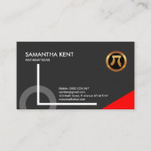 Super Glaring Red Triangle Wiskunde Icon Mathemati Visitekaartje (Voorkant)