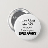 Super Glas Kunstenaar Knop Ronde Button 5,7 Cm (Voorkant /achterkant)