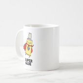 Super Glue Funny Super Hero Pun Koffiemok (Voorkant links)