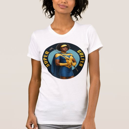 Super Golfer Vrouwen Golf T-Shirt (Voorkant)