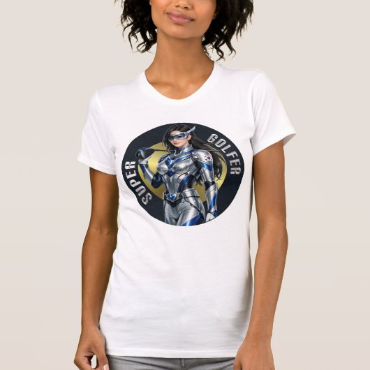Super Golfer Woman's Golf T-Shirt (Voorkant)