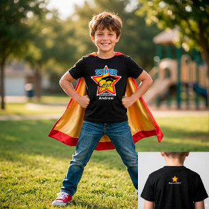 Super Grad Logo-op donkere-aanpasbare naam en jaar T-shirt