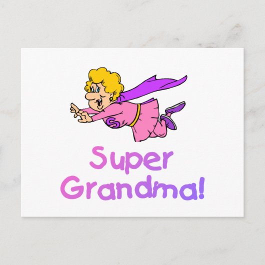 Super Grandma (vliegen) Briefkaart (Voorkant)