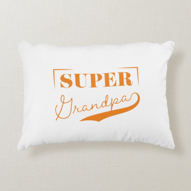 Super Grandpa Accent Kussen (Voorkant)