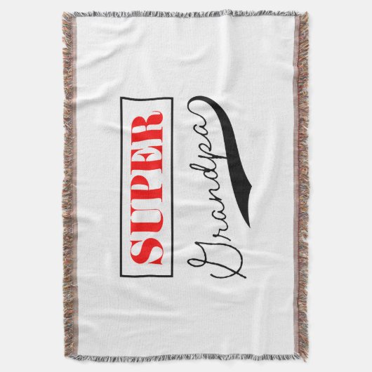 Super Grandpa Deken (Voorkant Verticaal)