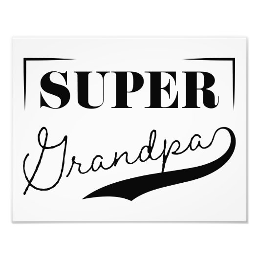 Super Grandpa Foto Afdruk (Voorkant)