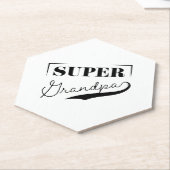 Super Grandpa Kartonnen Onderzetters (Schuin)