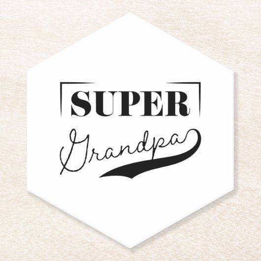 Super Grandpa Kartonnen Onderzetters (Voorkant)