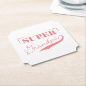 Super Grandpa Kartonnen Onderzetters (Gekanteld)