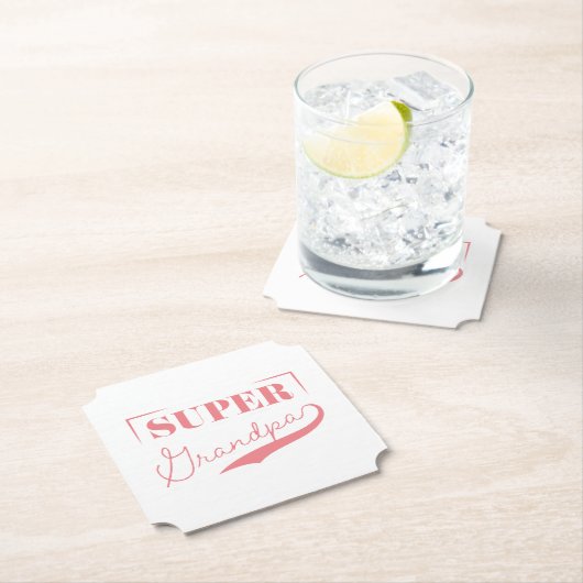 Super Grandpa Kartonnen Onderzetters (Insitu)