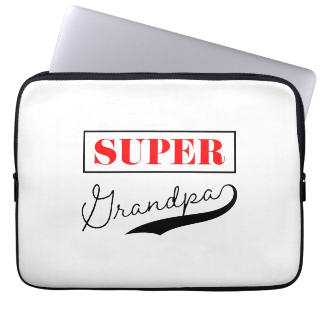 Super Grandpa Laptop Sleeve (Voorkant)